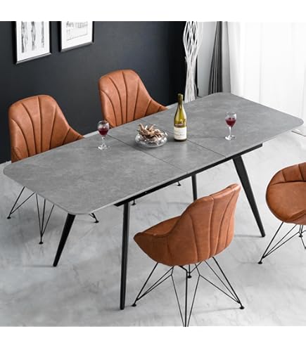 Amazon｜ワンタッチ センター 伸長式 セラミック ダイニングテーブル